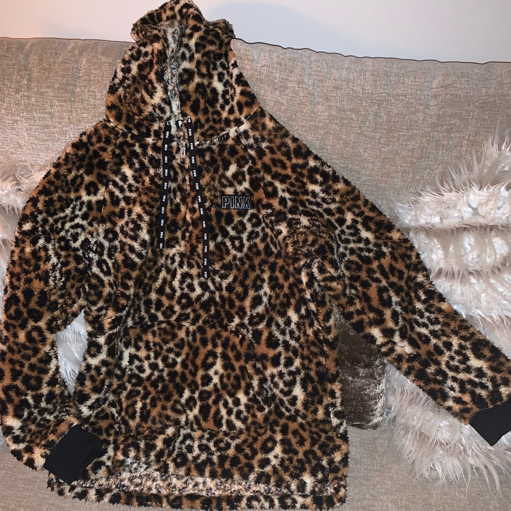VS Pink fleece hoodie.